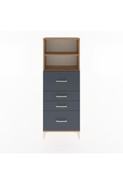 Arges Dolap 2 Raflı 4 Çekmeceli 60x30x163 Çam-Antrasit