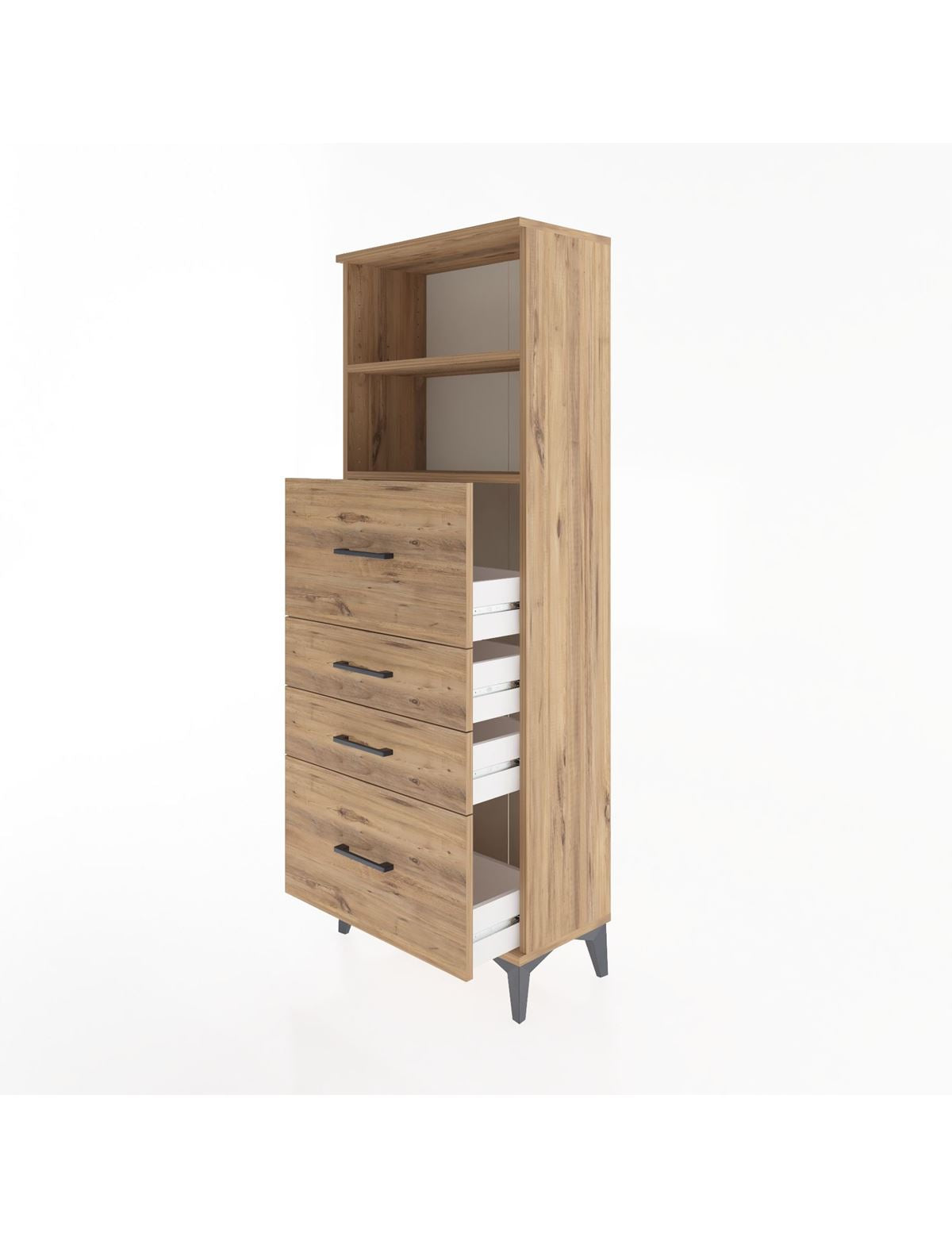 Arges Dolap 2 Raflı 4 Çekmeceli 60x30x163 - S20M072V9A