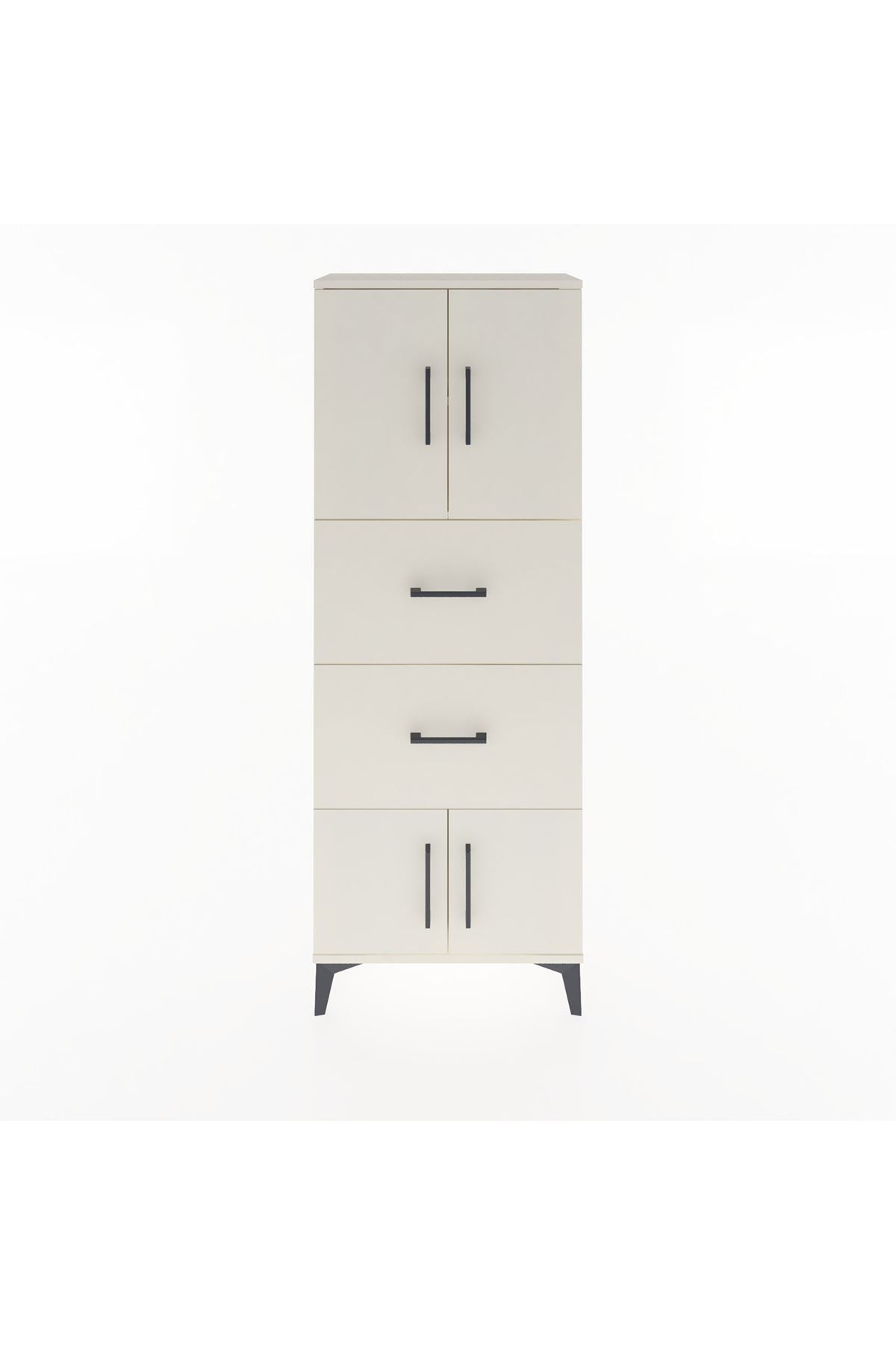 Arges Dolap 2 Raflı 2 Çekmeceli 4 Kapaklı 60x30x163 Aytaşı-Aytaşı