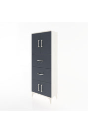 Arges Dolap 2 Raflı 2 Çekmeceli 4 Kapaklı 60x30x163 Aytaşı-Antrasit