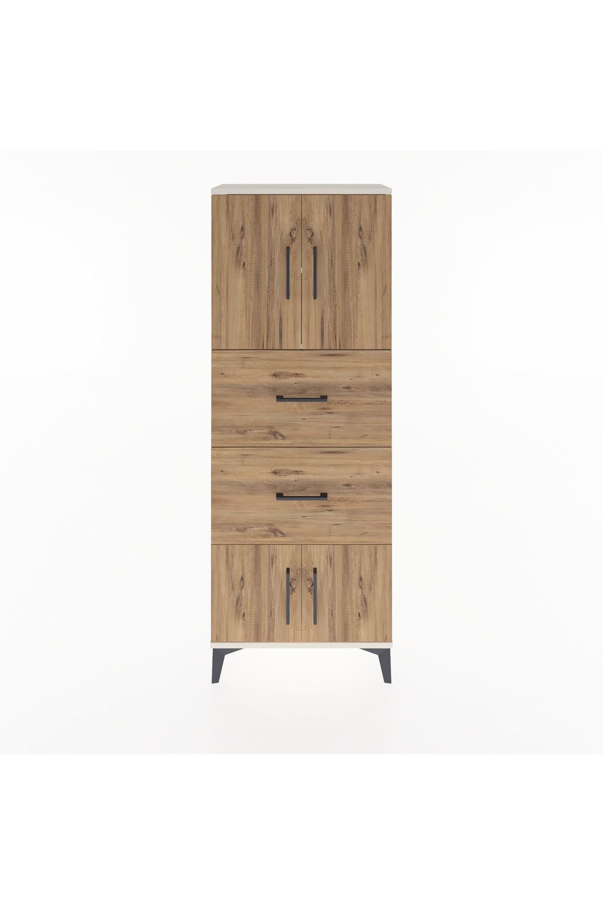 Arges Dolap 2 Raflı 2 Çekmeceli 4 Kapaklı 60x30x163 Aytaşı-Çam