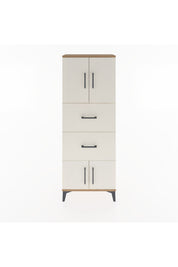 Arges Dolap 2 Raflı 2 Çekmeceli 4 Kapaklı 60x30x163 Çam-Aytaşı