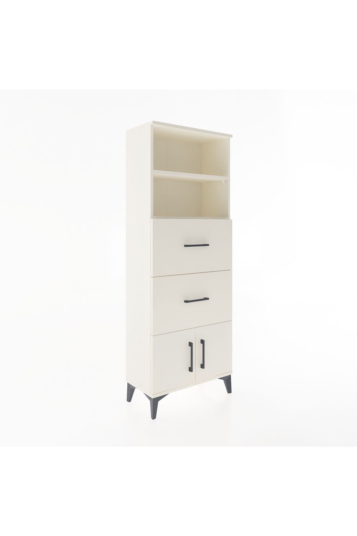 Arges Dolap 2 Raflı 2 Çekmeceli 2 Kapaklı 60x30x163 Aytaşı-Aytaşı
