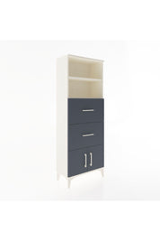 Arges Dolap 2 Raflı 2 Çekmeceli 2 Kapaklı 60x30x163 Aytaşı-Antrasit