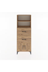 Arges Dolap 2 Raflı 2 Çekmeceli 2 Kapaklı 60x30x163