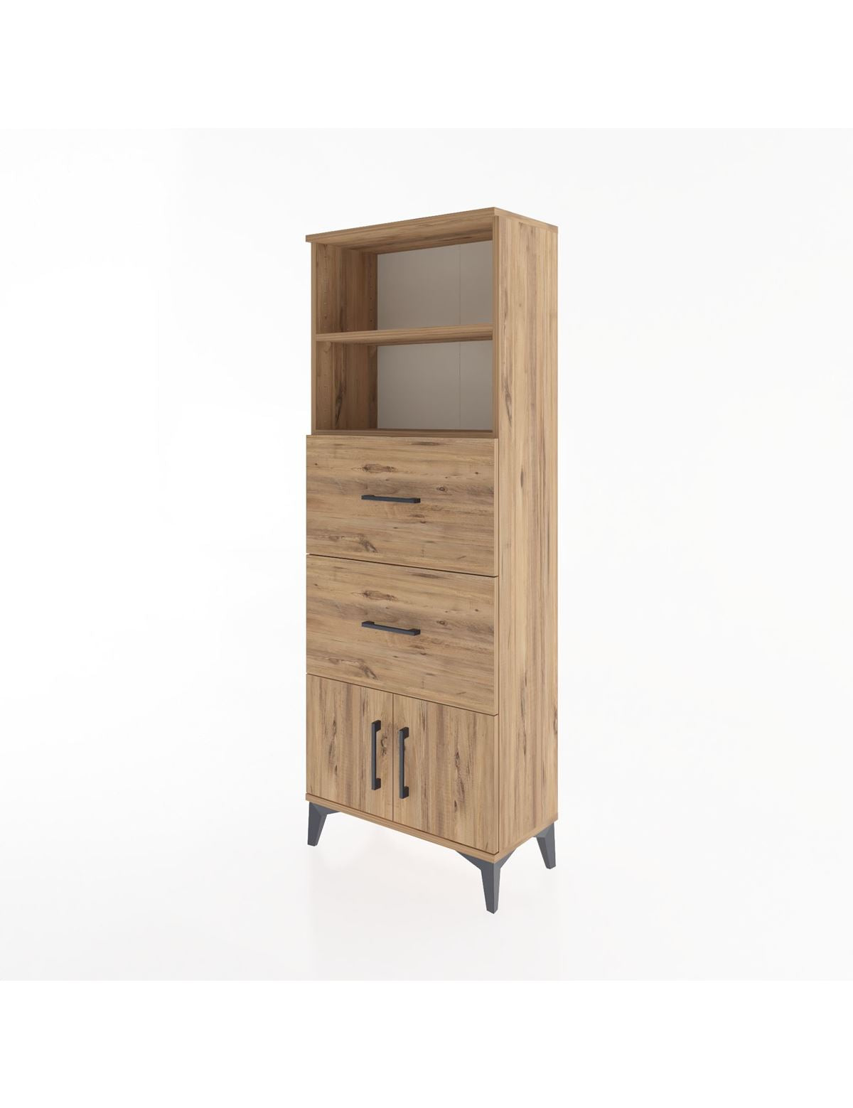 Arges Dolap 2 Raflı 2 Çekmeceli 2 Kapaklı 60x30x163 - S20M074V9A