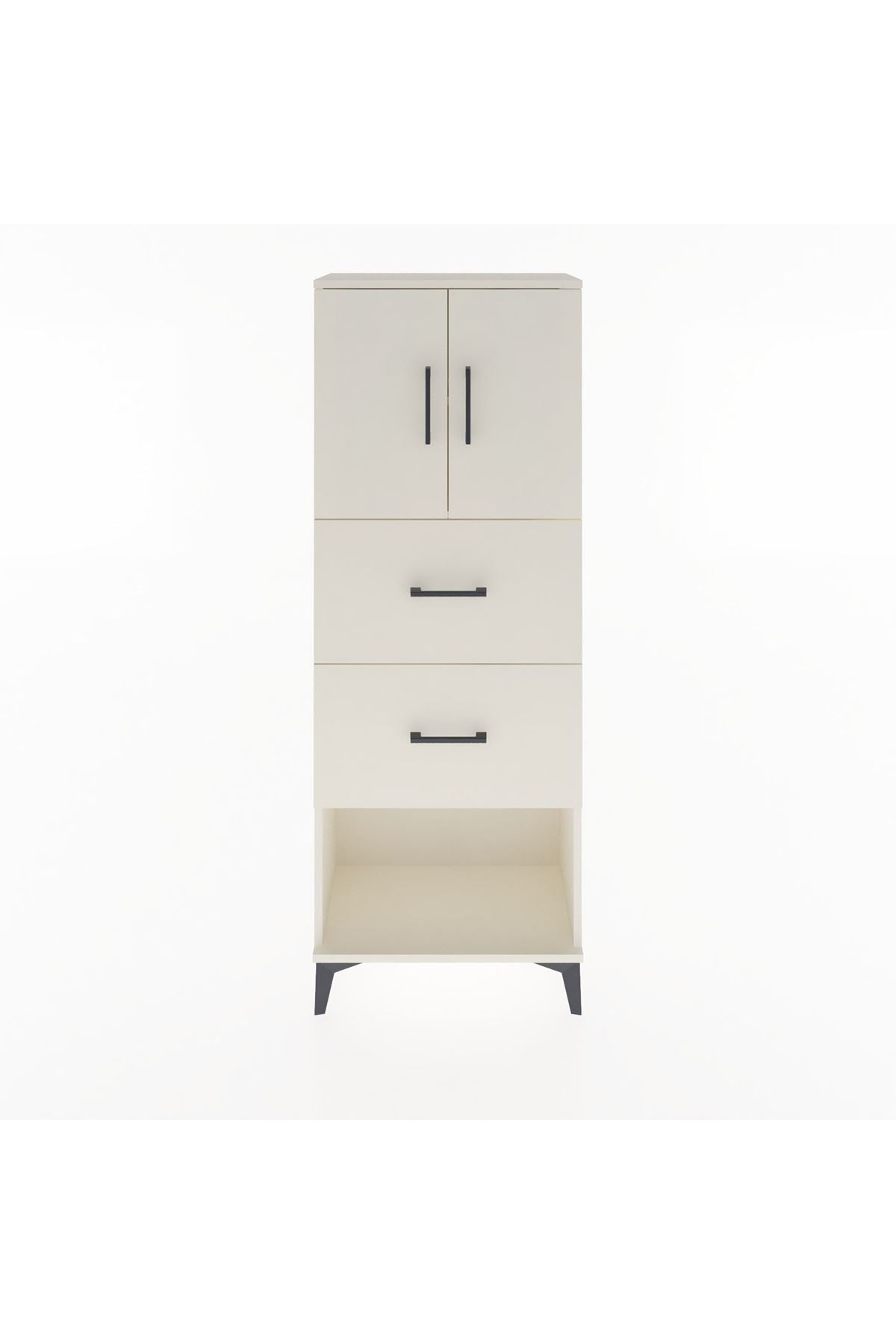 Arges Dolap 2 Raflı 2 Çekmeceli 2 Kapaklı 60x30x163 Aytaşı-Aytaşı