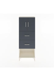 Arges Dolap 2 Raflı 2 Çekmeceli 2 Kapaklı 60x30x163 Aytaşı-Antrasit