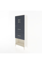 Arges Dolap 2 Raflı 2 Çekmeceli 2 Kapaklı 60x30x163 Aytaşı-Antrasit