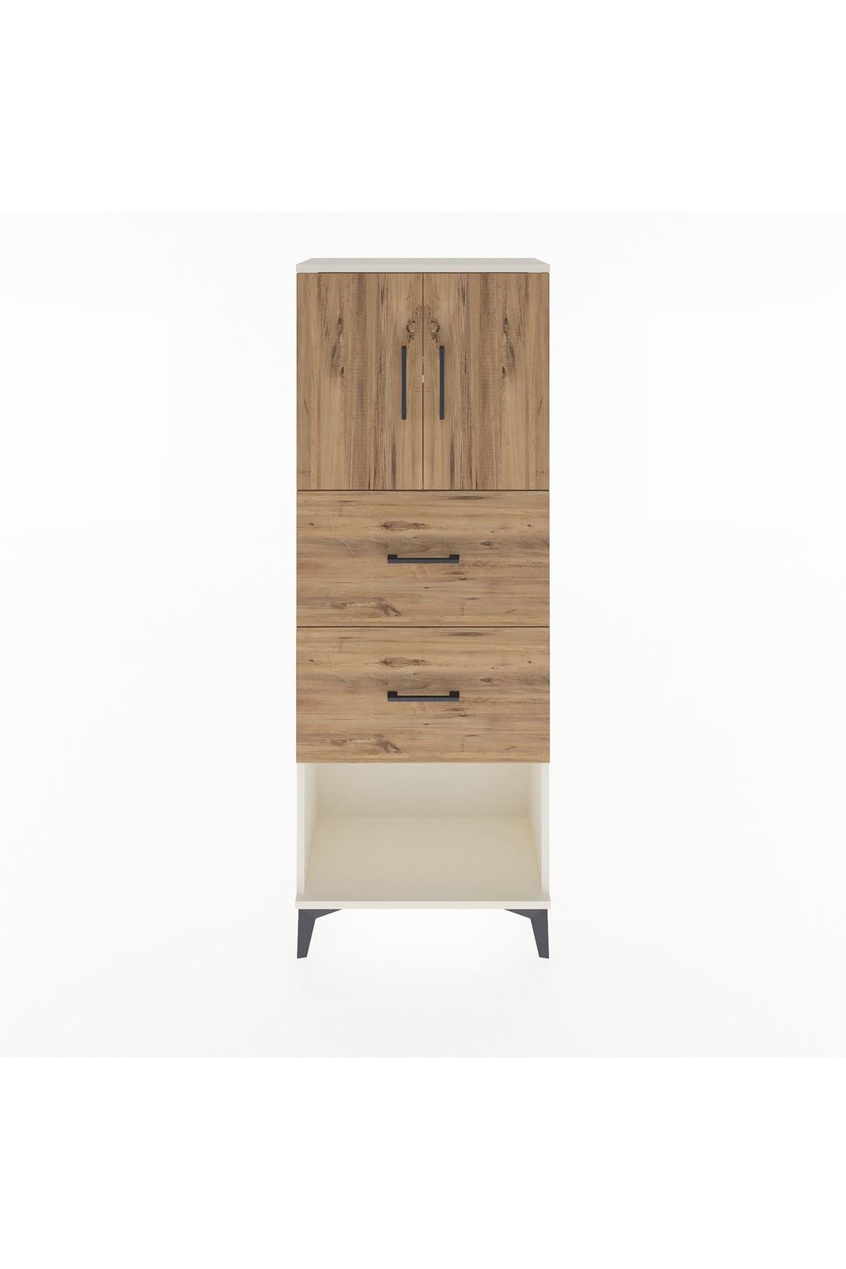 Arges Dolap 2 Raflı 2 Çekmeceli 2 Kapaklı 60x30x163 Aytaşı-Çam