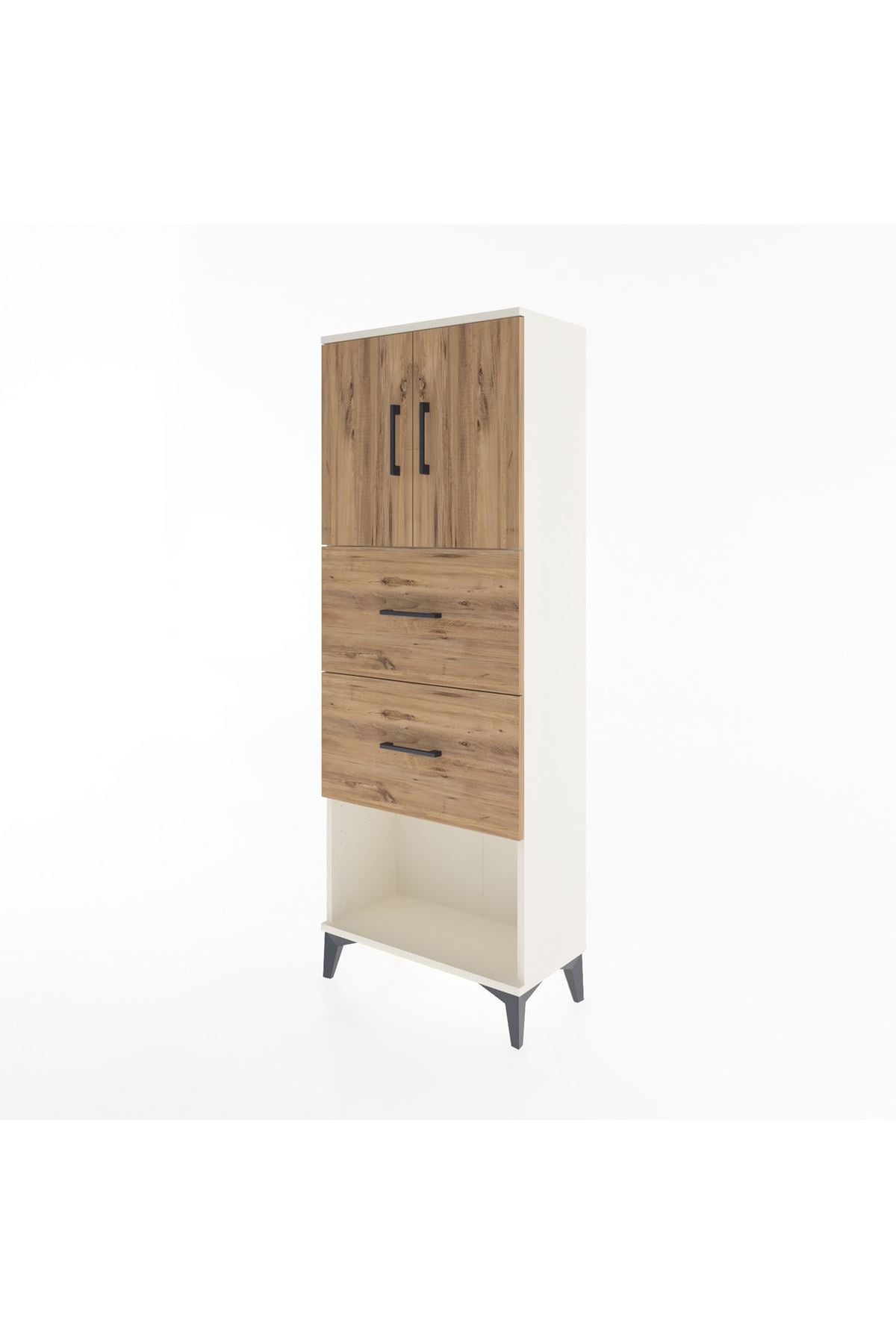 Arges Dolap 2 Raflı 2 Çekmeceli 2 Kapaklı 60x30x163 Aytaşı-Çam