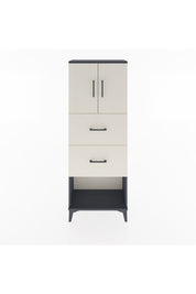 Arges Dolap 2 Raflı 2 Çekmeceli 2 Kapaklı 60x30x163 Antrasit-Aytaşı