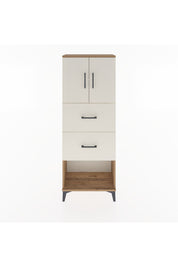 Arges Dolap 2 Raflı 2 Çekmeceli 2 Kapaklı 60x30x163 Çam-Aytaşı