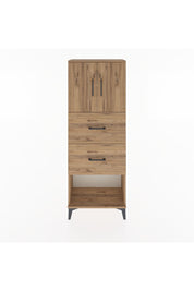 Arges Dolap 2 Raflı 2 Çekmeceli 2 Kapaklı 60x30x163 Çam-Çam