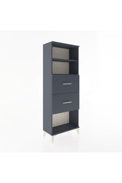 Arges Dolap 2 Raflı 2 Çekmeceli 60x30x163 Antrasit-Antrasit