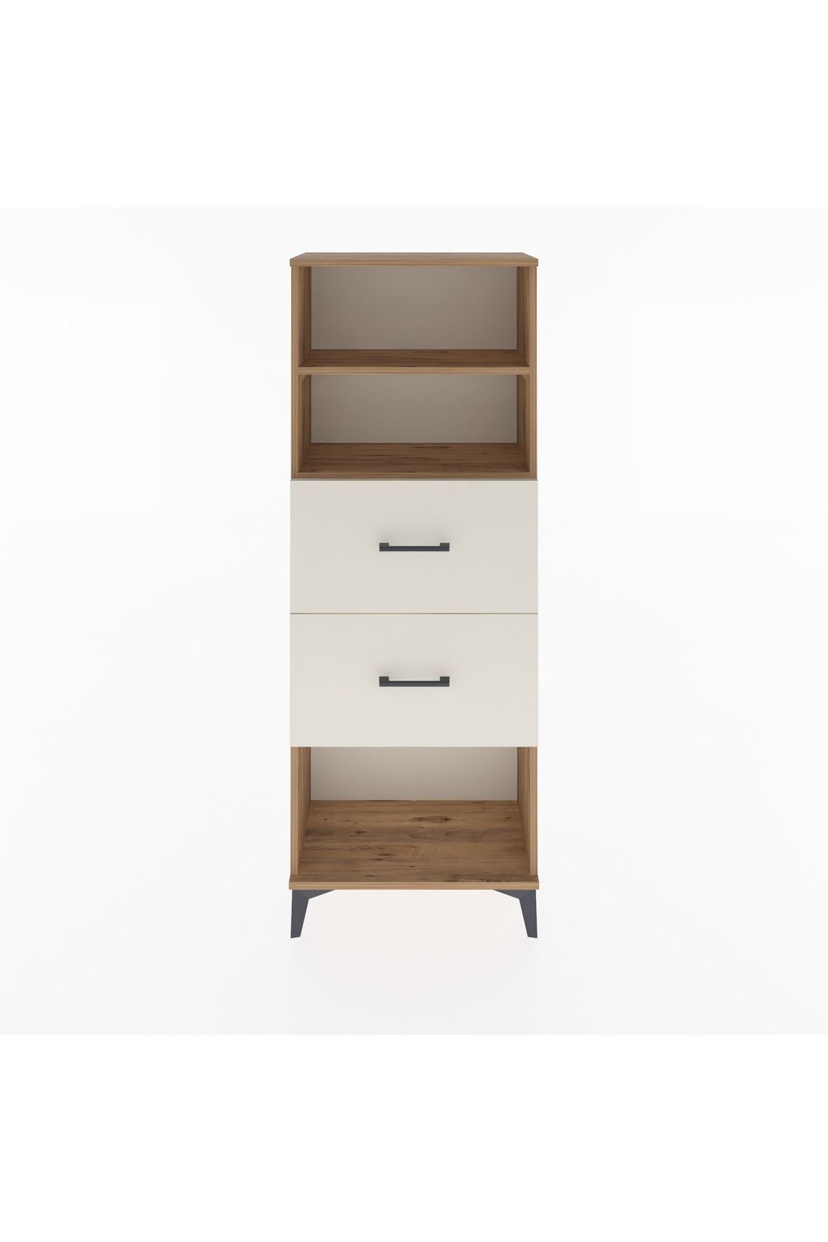 Arges Dolap 2 Raflı 2 Çekmeceli 60x30x163 Çam-Aytaşı