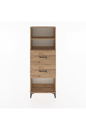 Arges Dolap 2 Raflı 2 Çekmeceli 60x30x163 Çam-Çam