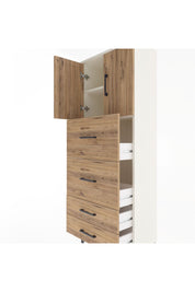 Arges Dolap 2 Raflı 4 Çekmeceli 2 Kapaklı 60x30x163 Aytaşı-Çam