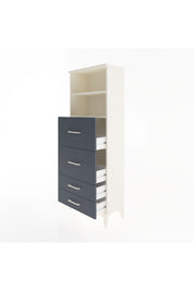 Arges Dolap 2 Raflı 4 Çekmeceli 60x30x163 Aytaşı-Antrasit