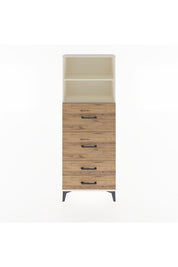 Arges Dolap 2 Raflı 4 Çekmeceli 60x30x163 Aytaşı-Çam