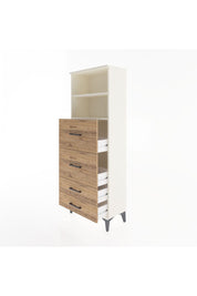 Arges Dolap 2 Raflı 4 Çekmeceli 60x30x163 Aytaşı-Çam