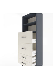 Arges Dolap 2 Raflı 4 Çekmeceli 60x30x163 Antrasit-Aytaşı