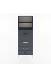 Arges Dolap 2 Raflı 4 Çekmeceli 60x30x163 Antrasit-Antrasit