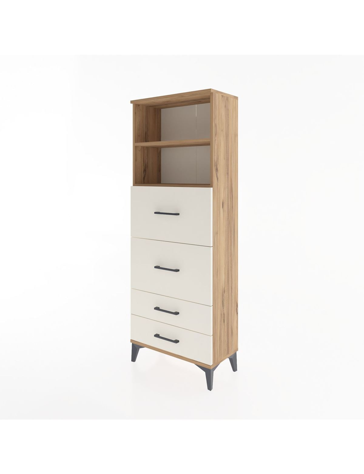 Arges Dolap 2 Raflı 4 Çekmeceli 60x30x163 - S20M078V7A