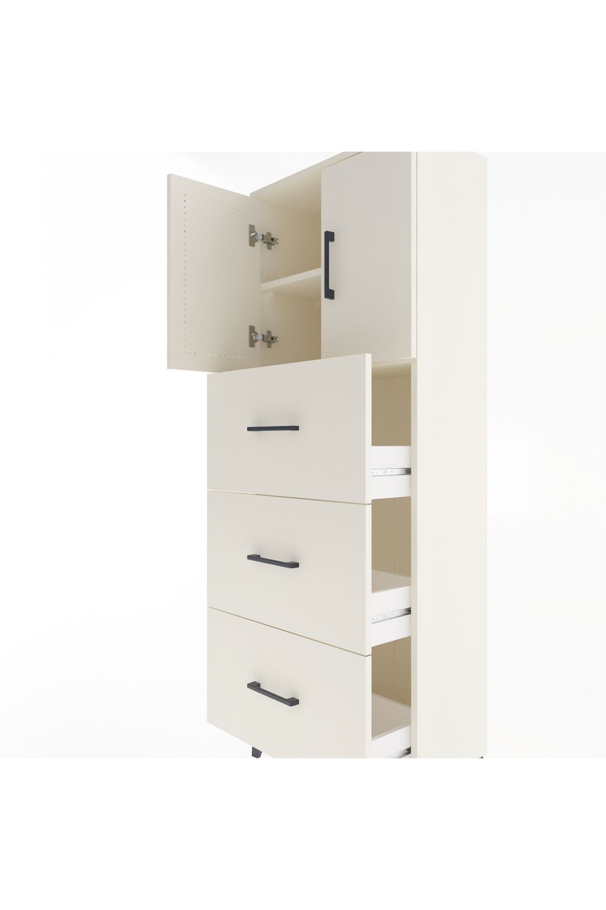 Arges Dolap 2 Raflı 3 Çekmeceli 2 Kapaklı 60x30x163 Aytaşı-Aytaşı