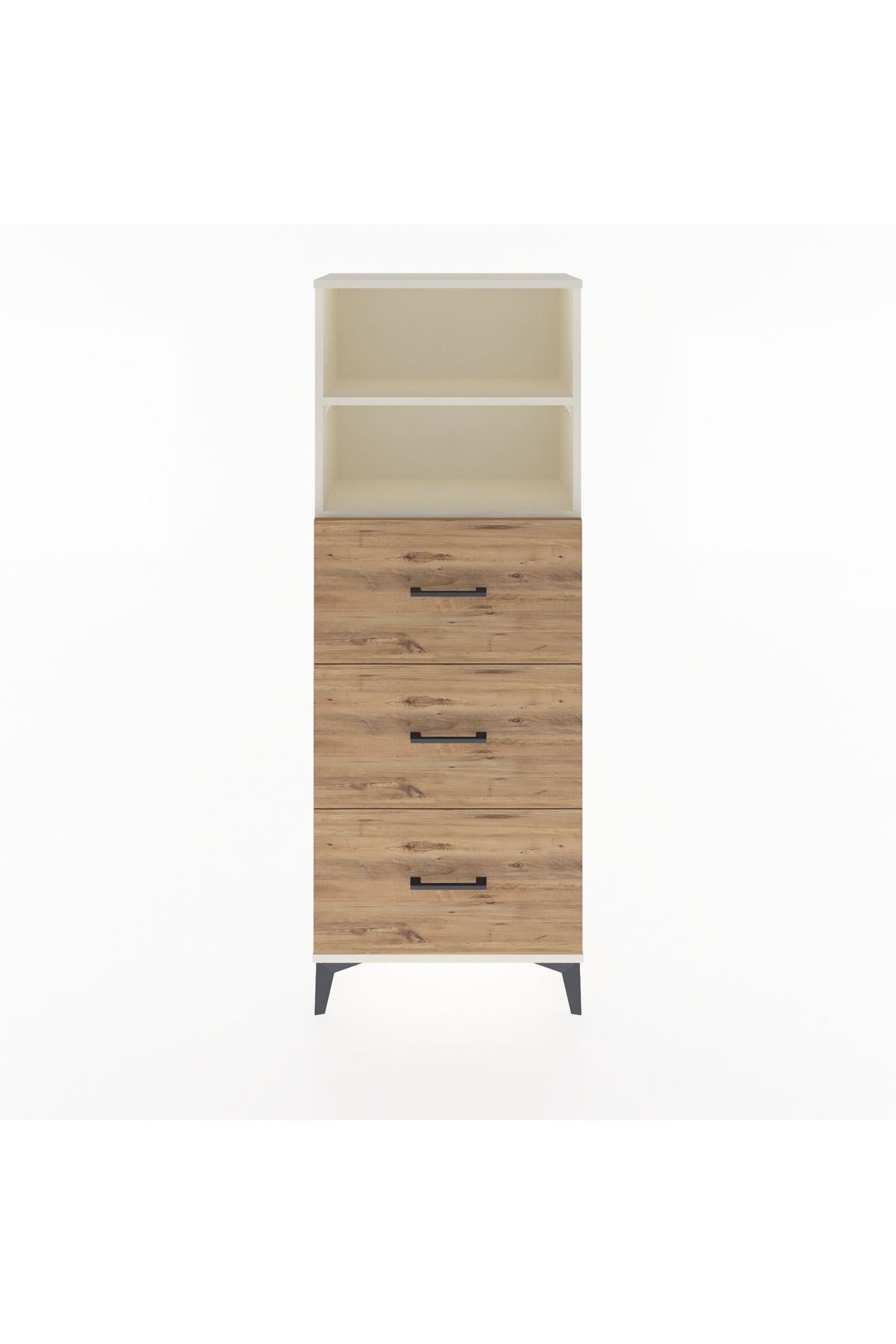 Arges Dolap 2 Raflı 3 Çekmeceli 60x30x163 Aytaşı-Çam