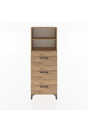Arges Dolap 2 Raflı 3 Çekmeceli 60x30x163 Çam-Çam