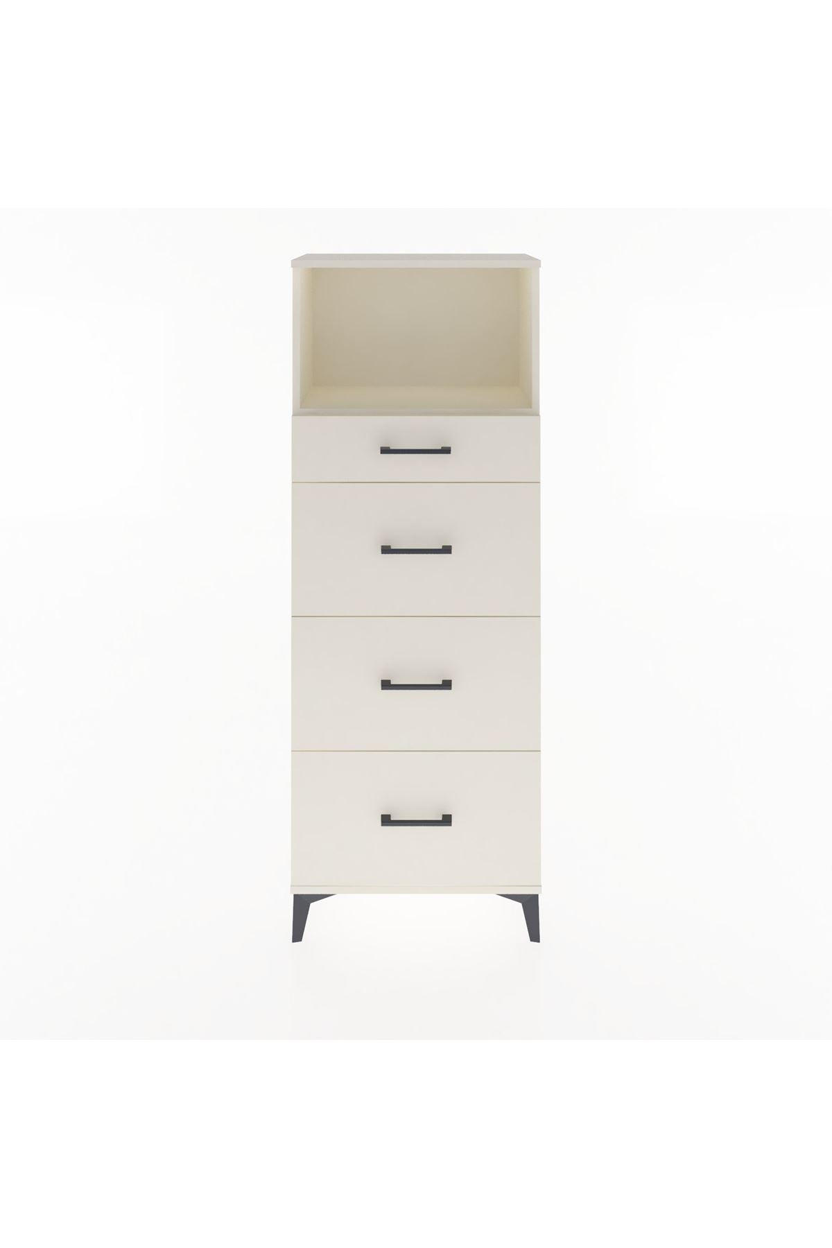 Arges Dolap Tek Raflı 4 Çekmeceli 60x30x163 Aytaşı-Aytaşı