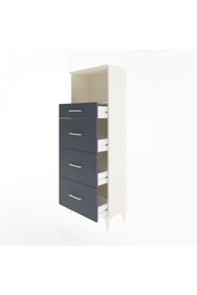 Arges Dolap Tek Raflı 4 Çekmeceli 60x30x163 Aytaşı-Antrasit