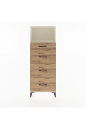 Arges Dolap Tek Raflı 4 Çekmeceli 60x30x163 Aytaşı-Çam