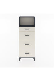 Arges Dolap Tek Raflı 4 Çekmeceli 60x30x163 Antrasit-Aytaşı