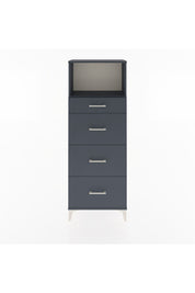 Arges Dolap Tek Raflı 4 Çekmeceli 60x30x163 Antrasit-Antrasit