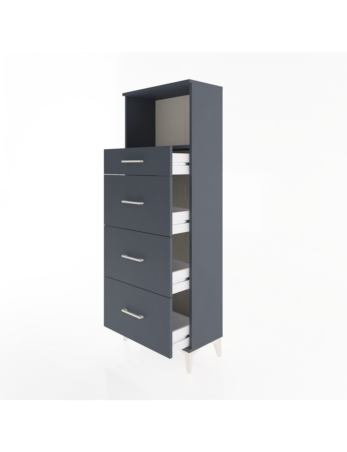 Arges Dolap Tek Raflı 4 Çekmeceli 60x30x163 - S20M081V5A