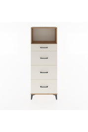 Arges Dolap Tek Raflı 4 Çekmeceli 60x30x163 Çam-Aytaşı