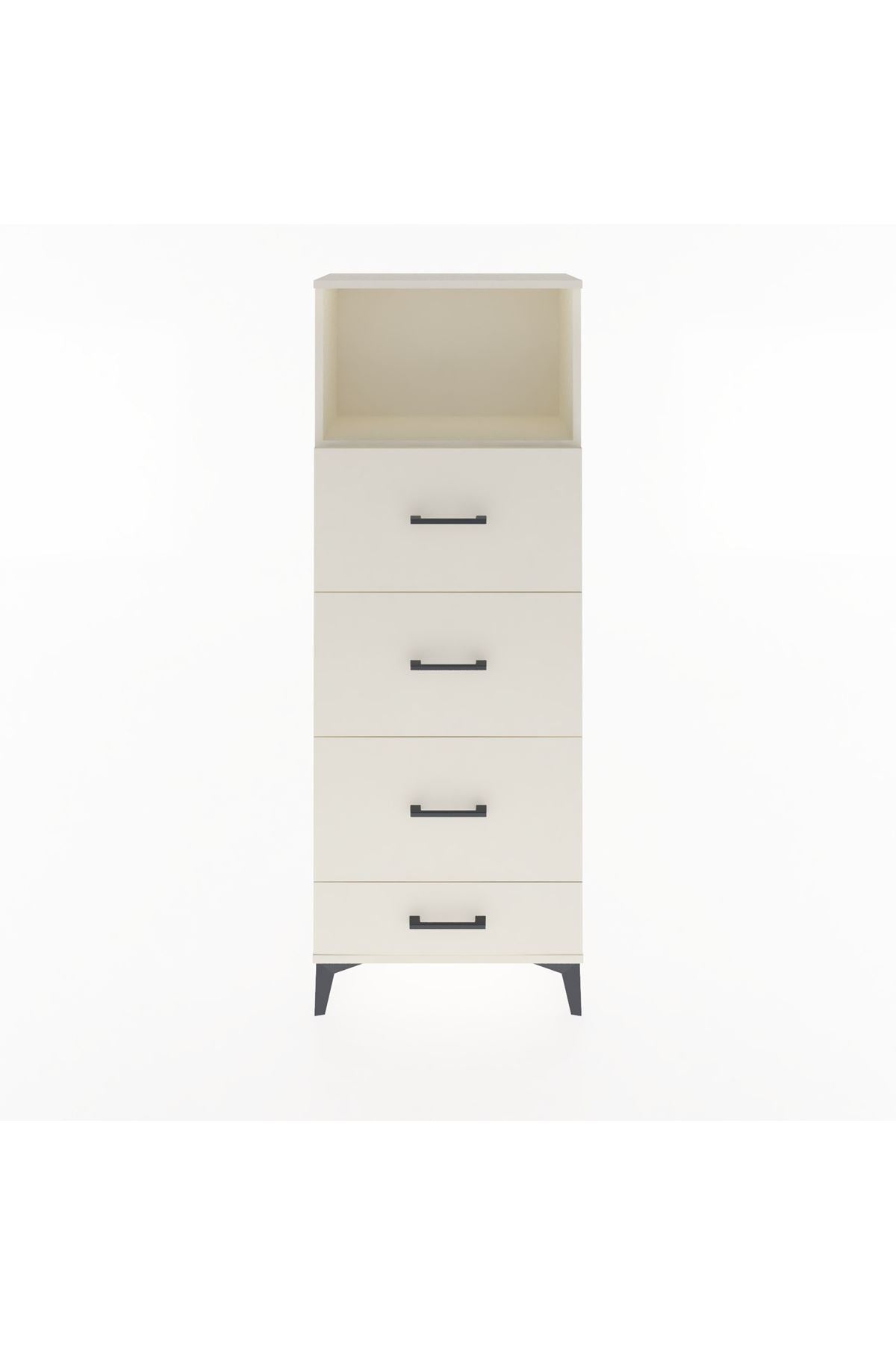 Arges Dolap Tek Raflı 4 Çekmeceli 60x30x163 Aytaşı-Aytaşı