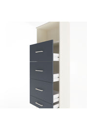 Arges Dolap Tek Raflı 4 Çekmeceli 60x30x163 Aytaşı-Antrasit