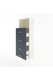 Arges Dolap Tek Raflı 4 Çekmeceli 60x30x163 Aytaşı-Antrasit