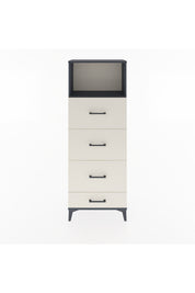 Arges Dolap Tek Raflı 4 Çekmeceli 60x30x163 Antrasit-Aytaşı