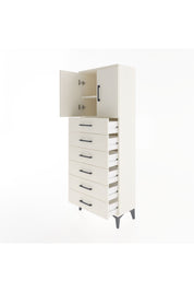 Arges Dolap 2 Raflı 6 Çekmeceli 2 Kapaklı 60x30x163 Aytaşı-Aytaşı