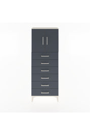 Arges Dolap 2 Raflı 6 Çekmeceli 2 Kapaklı 60x30x163 Aytaşı-Antrasit