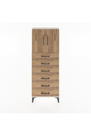 Arges Dolap 2 Raflı 6 Çekmeceli 2 Kapaklı 60x30x163 Aytaşı-Çam
