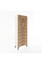 Arges Dolap 2 Raflı 6 Çekmeceli 2 Kapaklı 60x30x163 Aytaşı-Çam