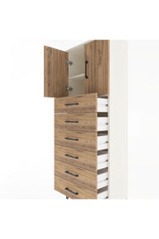Arges Dolap 2 Raflı 6 Çekmeceli 2 Kapaklı 60x30x163 Aytaşı-Çam