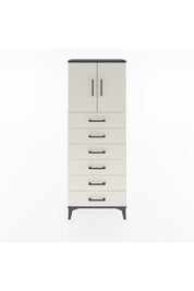 Arges Dolap 2 Raflı 6 Çekmeceli 2 Kapaklı 60x30x163 Antrasit-Aytaşı