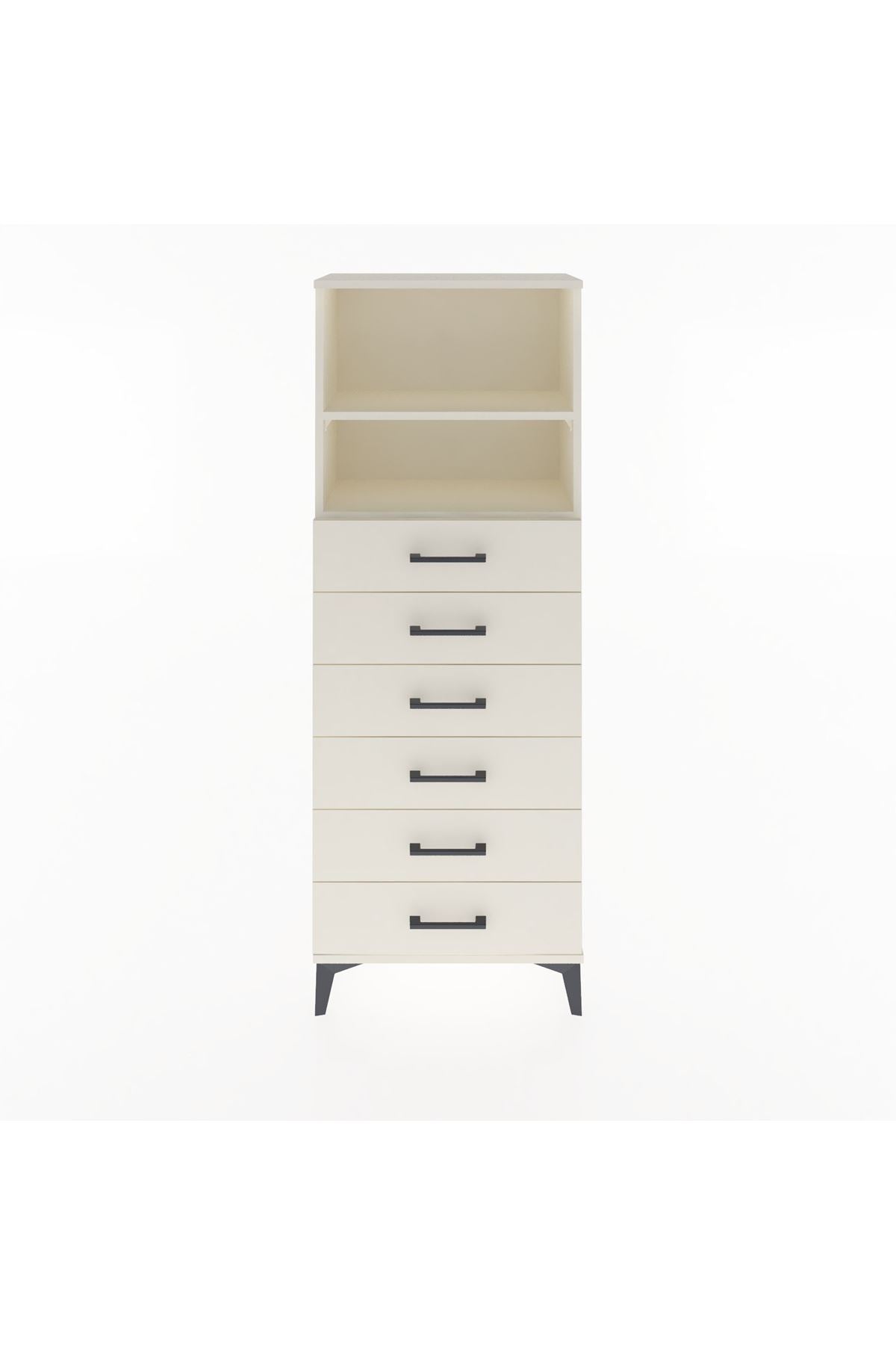 Arges Dolap 2 Raflı 6 Çekmeceli 60x30x163 Aytaşı-Aytaşı