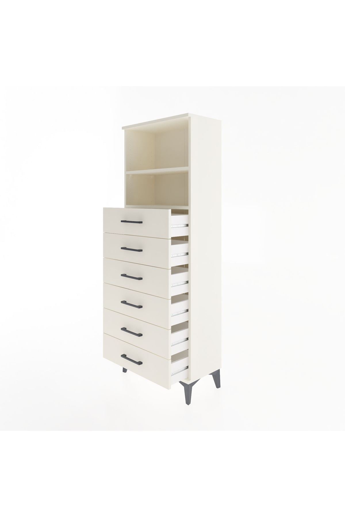 Arges Dolap 2 Raflı 6 Çekmeceli 60x30x163 Aytaşı-Aytaşı